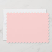 水彩風船テディベアピンク赤ちゃんシャワー 招待状 (裏面)