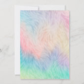 水彩風船ピンクブルーグリッター性別表示 招待状 (裏面)