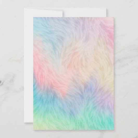 水彩風船ピンクブルーグリッター性別表示 招待状 (裏面)