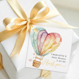 水彩風船ベビーシャワーメッセージカード フェイバータグ