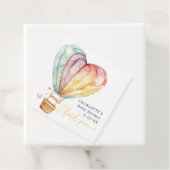 水彩風船ベビーシャワーメッセージカード フェイバータグ (インサイチュ)
