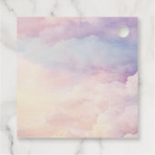 水彩風船ベビーシャワーメッセージカード フェイバータグ (裏面)