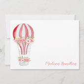 水彩風船個人名入れ便箋 ノートカード (正面)