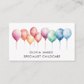 水彩風船子守育児 名刺 (正面)