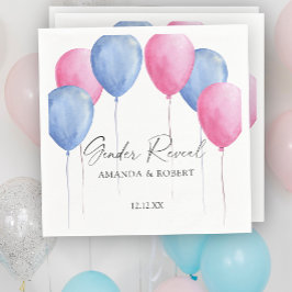 水彩風船性別の表示 スタンダードカクテルナプキン