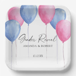 水彩風船性別の表示 ペーパープレート