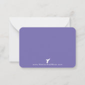 水彩風船誕生日紫パーティー招待状 ノートカード (裏面)