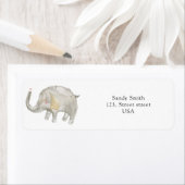 水彩風船象 ラベル (インサイチュ)