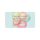 水彩風船（青） ラベル (正面)