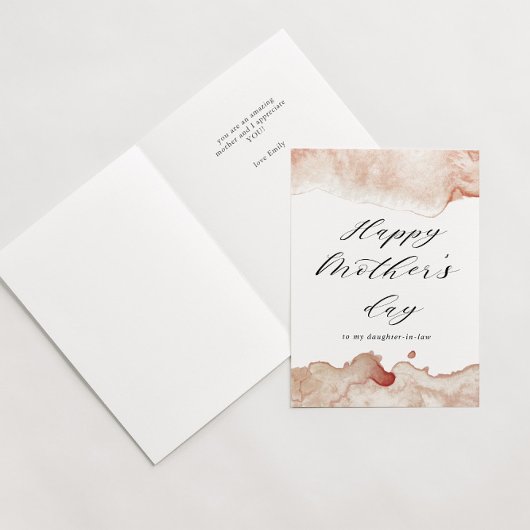 水彩飛沫 ハッピー マザーズデー カード