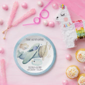 水彩飛行機パーティー(青) ペーパープレート (パーティー)