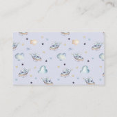 水彩飛行機ベビーシャワーおむつラッフル エンクロージャーカード (裏面)