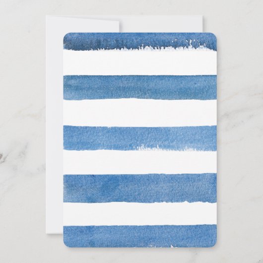 水彩飛行機ボーイバースデーパーティ招待状 招待状 (裏面)