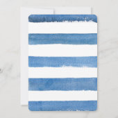 水彩飛行機男の赤ちゃんシャワー招待状 招待状 (裏面)