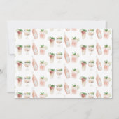 水彩飲み物ハッピーアワー週末の予定 招待状 (裏面)