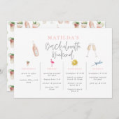 水彩飲み物ハッピーアワー週末の予定 招待状 (正面/裏面)