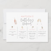 水彩飲料の誕生日の週末の日程 (正面)