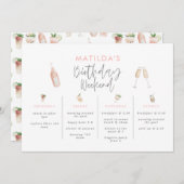 水彩飲料の誕生日の週末の日程 (正面/裏面)