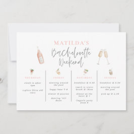 水彩飲料の週末のバチェロレッテ旅程