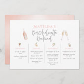 水彩飲料の週末のバチェロレッテ旅程 (正面/裏面)