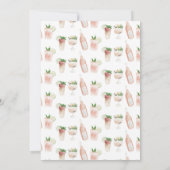 水彩飲料ブライダルシャワーパーティの招待状 案内状 (裏面)