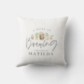 水彩飲料色彩の鮮やか赤ちゃんシャワーパーティー クッション (裏面)