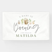 水彩飲料色彩の鮮やか赤ちゃんシャワーパーティー 横断幕 (横)