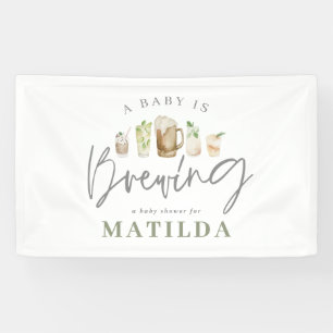 水彩飲料色彩の鮮やか赤ちゃんシャワーパーティー 横断幕