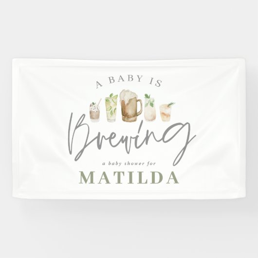水彩飲料色彩の鮮やか赤ちゃんシャワーパーティー 横断幕 (横)