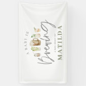 水彩飲料色彩の鮮やか赤ちゃんシャワーパーティー 横断幕 (縦)