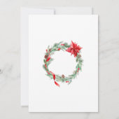 水彩飾りクリスマスイブのホリデーパーティー 招待状 (裏面)