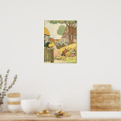 水彩養殖動物図解入りの、写真付きの ポスター (キッチン)