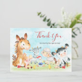 水彩養殖動物 サンキューカード (スタンド正面)