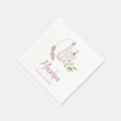 水彩香水ボトルキンセアニェラ誕生日 スタンダードカクテルナプキン (角)