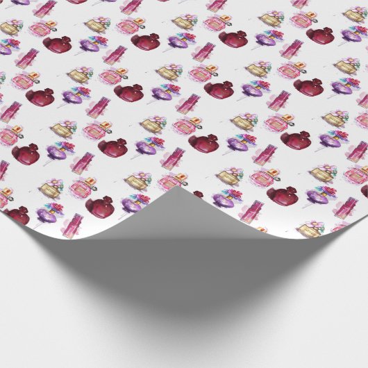 水彩香水ボトル ラッピングペーパー (角)