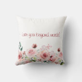 水彩馬とバラ装飾用クッション クッション (裏面)