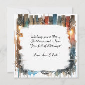 水彩馬とフェスティバルファームクリスマス シーズンカード (裏面)