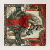 水彩馬とフェスティバルファームクリスマス ジグソーパズル (横)