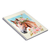 水彩馬と花の雑誌手帳 ノートブック (右側)