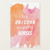 水彩馬のフィールドで一角獣になる プランナー手帳 (正面)