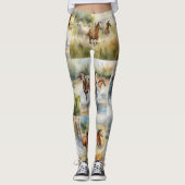 水彩馬のレギンス – 美 レギンス (正面)