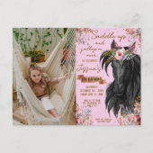 水彩馬の誕生日カウガール ポストカード (正面)