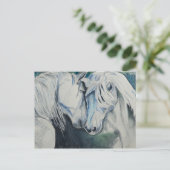 水彩馬はがき ポストカード (スタンド正面)