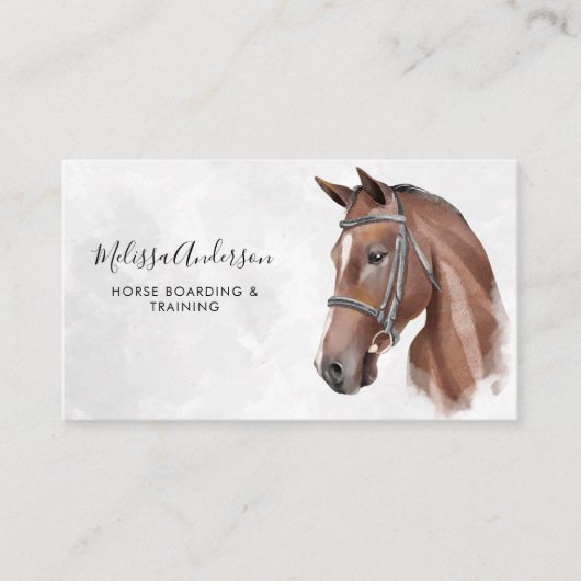 水彩馬ウマ科の馬パーソナライズされた馬競走 名刺 (正面)