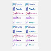 水彩馬パーソナライズされた ラベル (シート)