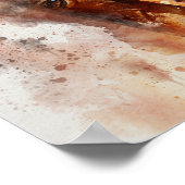 水彩馬ポスター ポスター (角)