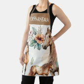 水彩馬秋花bohoパステル名 エプロン (インサイチュ)