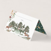 水彩馬術フローラ |の結婚座席表 名刺 (正面)