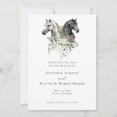 水彩馬術結婚馬エレガント類 セーブザデート (正面)