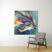 水彩馬頭イラストレーション タペストリー (インサイチュ(横))